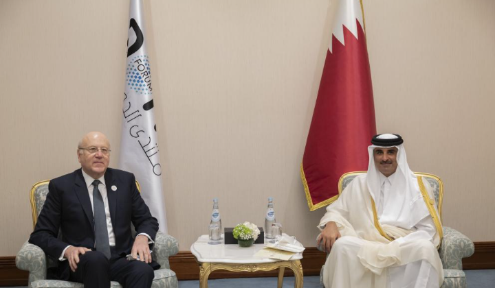 أمير قطر يبحث مع ميقاتي دعم العلاقات وتطورات لبنان 1 16483794927e2726b529