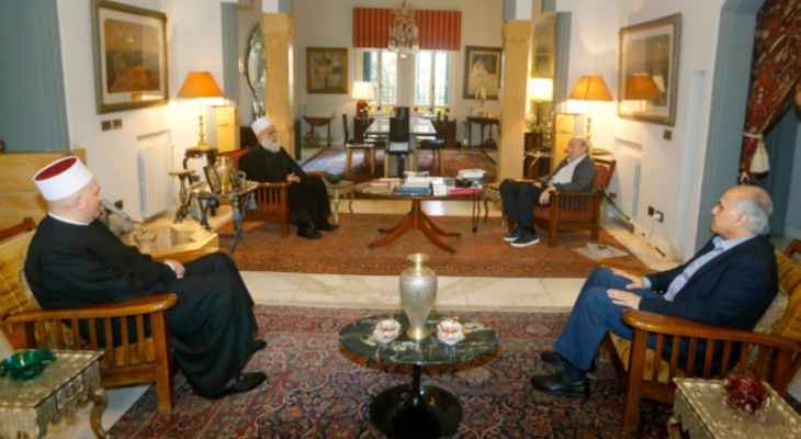 جنبلاط عرض الأوضاع مع أبي المنى والسفير الأوسترالي 1 168379416078deb690ca