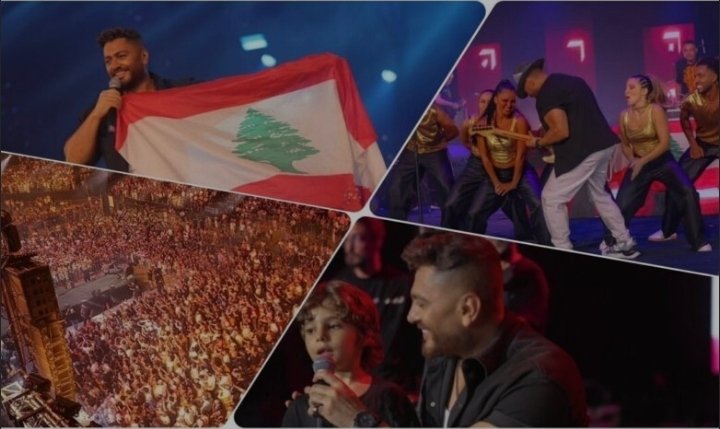 بعلم لبنان… تامر حسني يشعل بيروت في حفل أسطوري مع GMH وTMG أمام آلاف الحضور 1 1754904199ce00ba730a