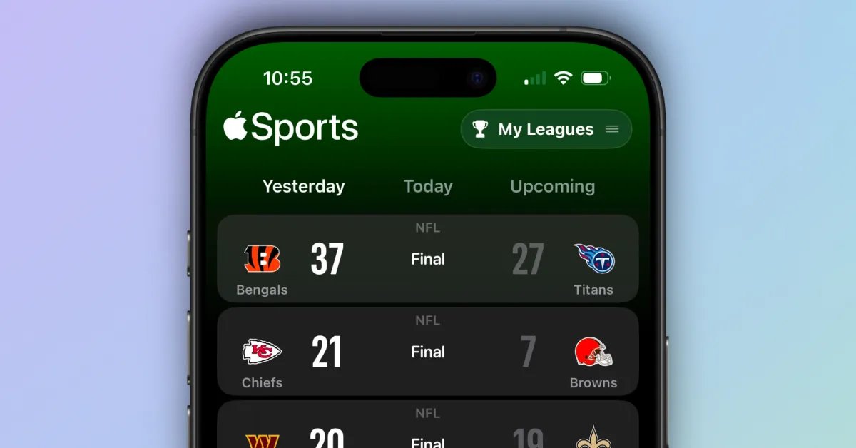 أصبح تطبيق Apple Sports أفضل لعشاق كرة القدم الأمريكية وكرة القدم الجامعية