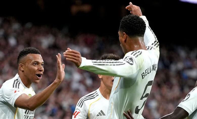 ريال مدريد vs برشلونة - الكلاسيكو لايف: جود بيلينجهام يفوز بمعركة البريطانيين حيث يسجل هدفًا ويصنع آخر بينما يكدح ماركوس راشفورد - ويظل ترينت ألكسندر أرنولد على مقاعد البدلاء 1 ريال مدريد vs برشلونة - الكلاسيكو لايف: جود بيلينجهام يفوز بمعركة البريطانيين حيث يسجل هدفًا ويصنع آخر بينما يكدح ماركوس راشفورد - ويظل ترينت ألكسندر أرنولد على مقاعد البدلاء