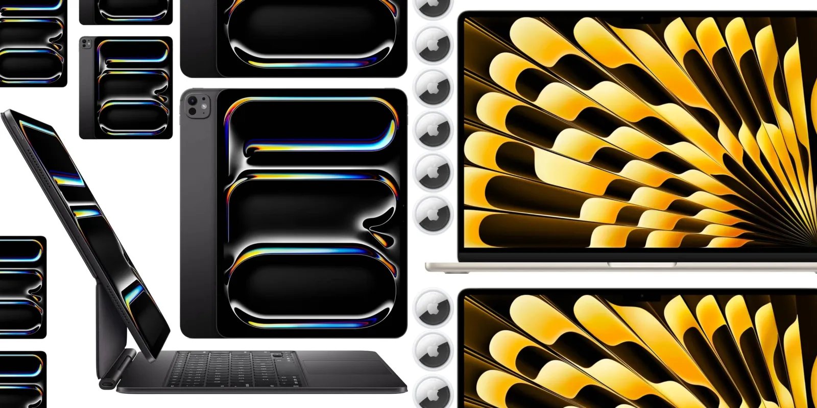 Apple deals M5 iPAd Pro Magic Keyboard AirTag