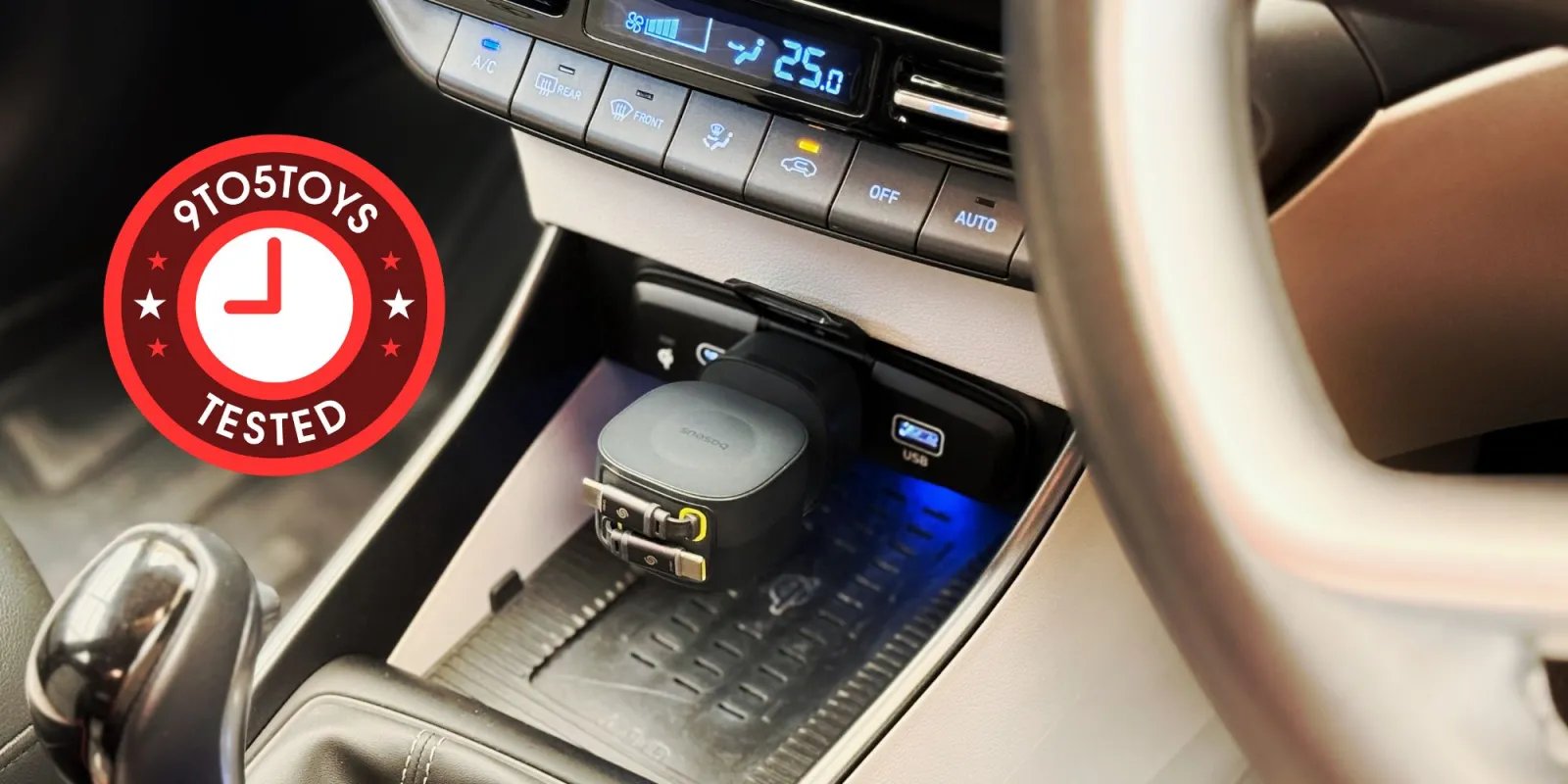 ماك ميني سعة 24 جيجابايت وM4 ماك بوك برو وآيفون إير بامبر والمزيد 9to5Mac 12 Baseus 240W car charger hero