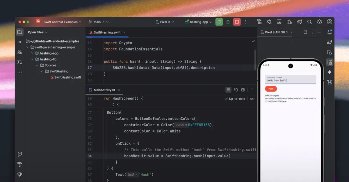 Swift SDK لنظام Android متوفر الآن 5 Swift SDK لنظام Android متوفر الآن