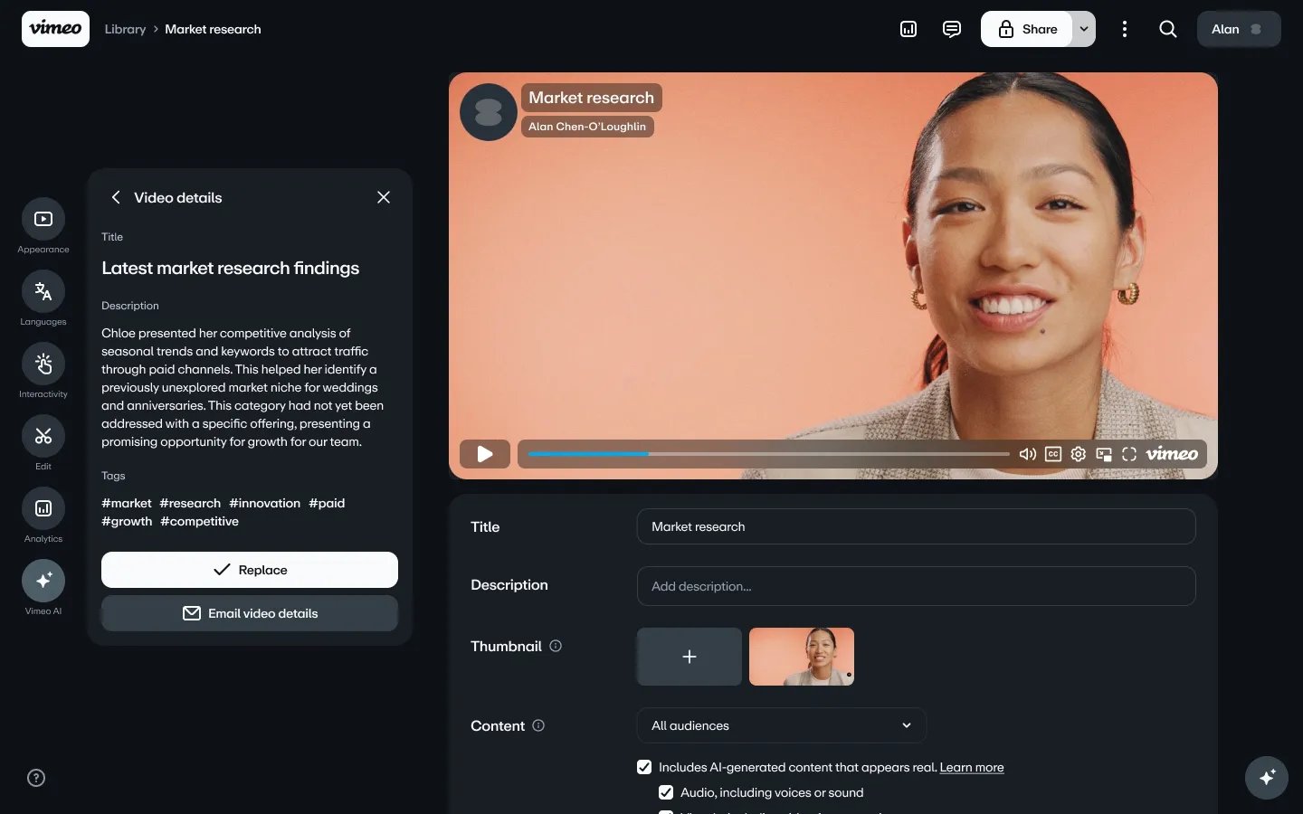 Vimeo Ask Engine Optimization Metadata