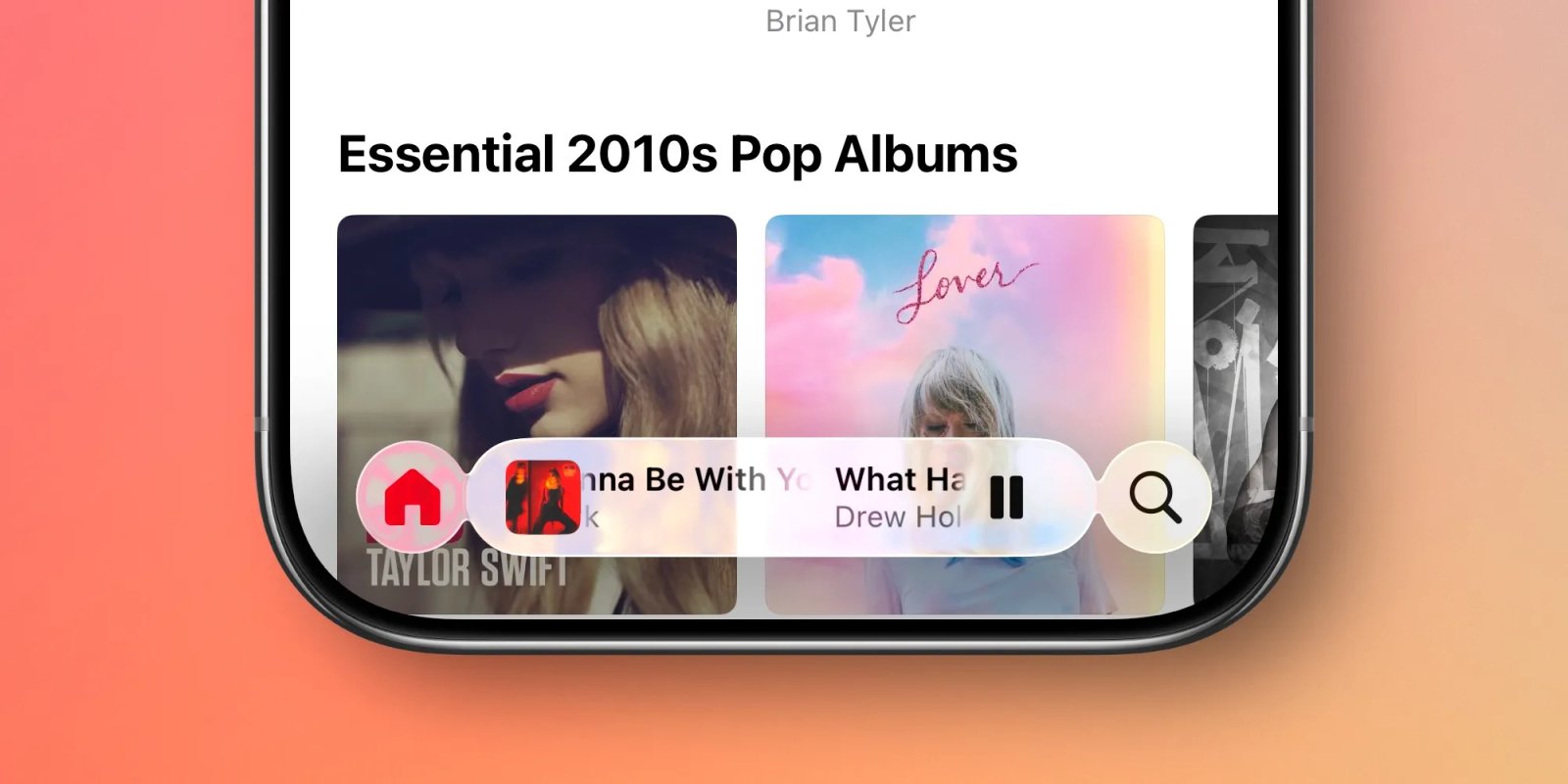 apple music ios 26 1 swipe