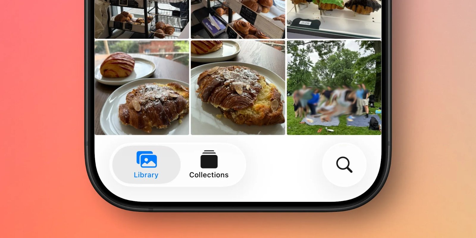 apple photos tab bar ios 26