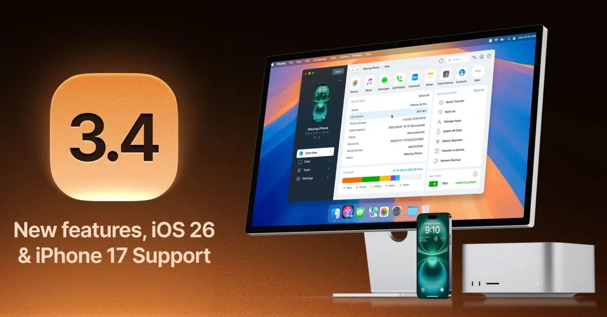 iMazing 3.4: استمتع بالتحكم الاحترافي في جهاز iPhone الخاص بك مع خصم 20% 9 iMazing 3.4: استمتع بالتحكم الاحترافي في جهاز iPhone الخاص بك مع خصم 20%