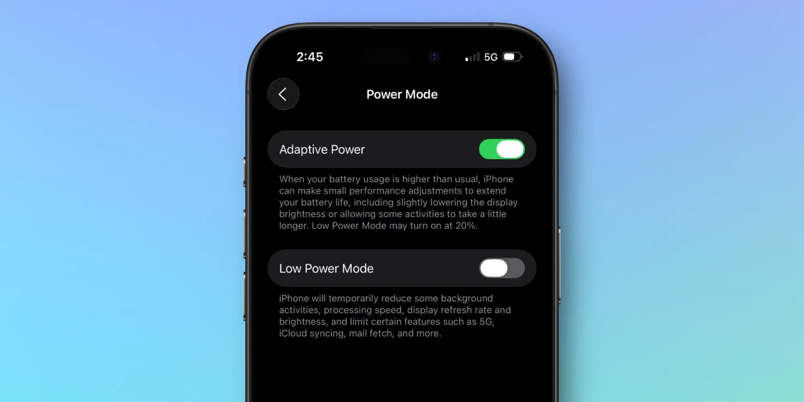 يمكن أن تدوم بطارية iPhone الخاصة بك لفترة أطول مع ميزة iOS 26 الجديدة 4 ios 26 adaptive power