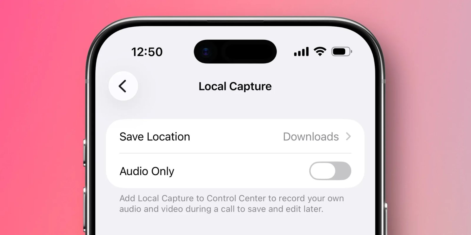 local capture ios 26 1