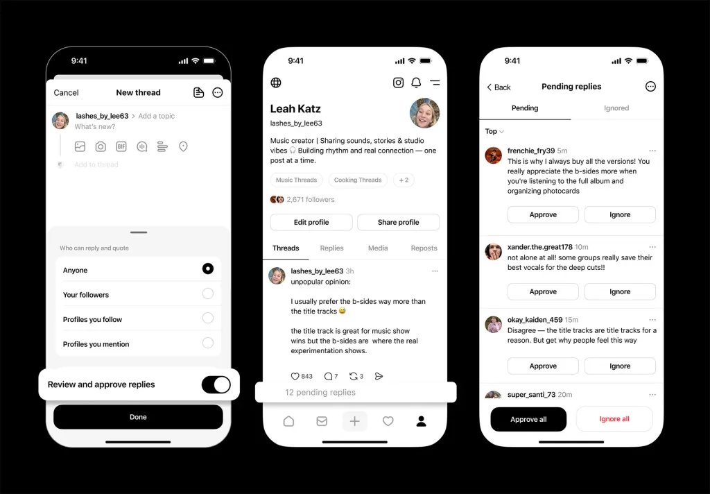 theads reply approvals