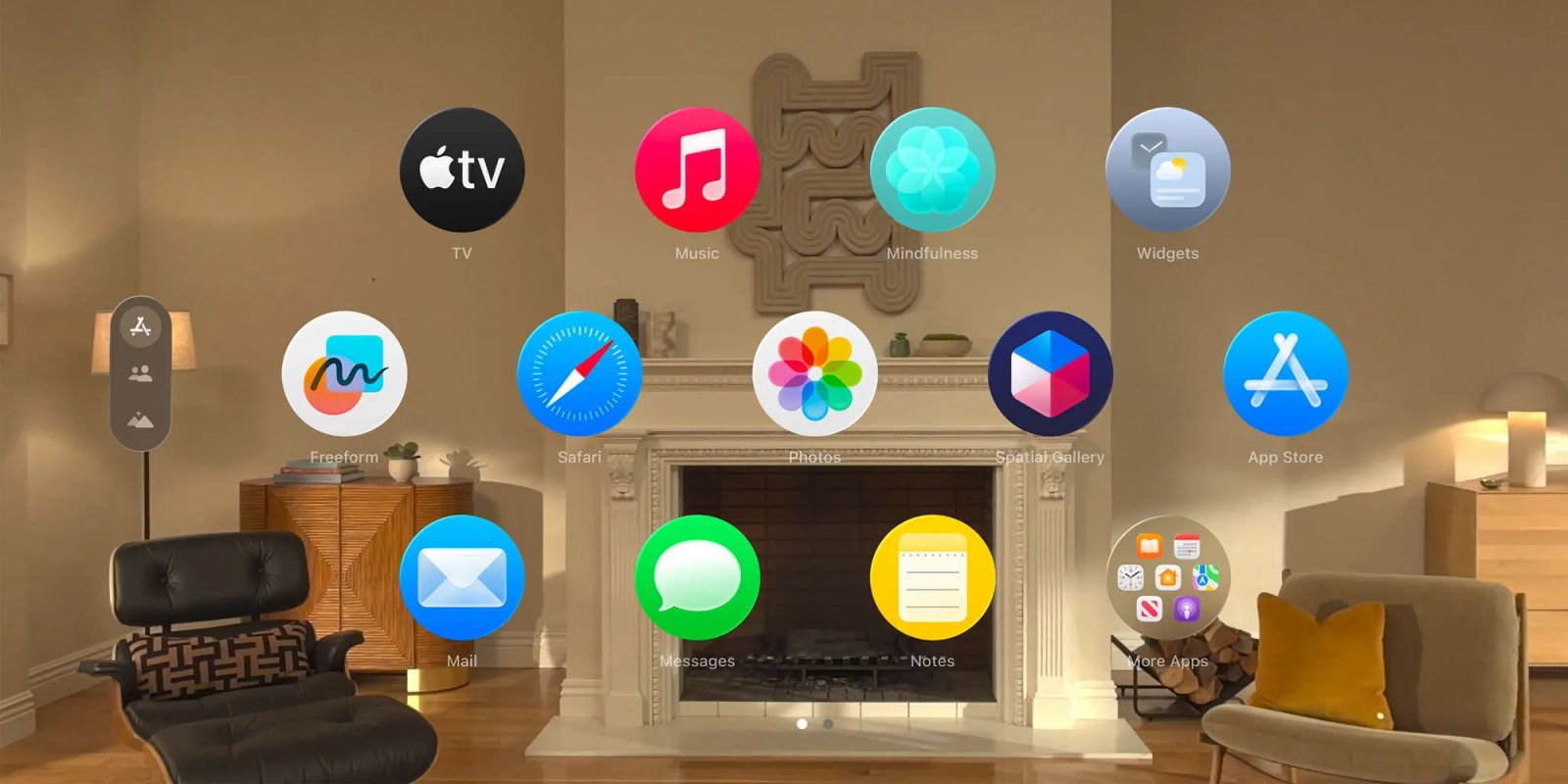 visionOS 26 home screen