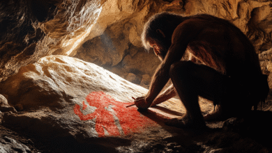 أظهرت الطباشير الملون المغرة القديمة من شبه جزيرة القرم ما يلي رسم إنسان نياندرتال أيضًا