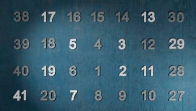 an image of a grid of numbers against a blue background, with prime numbers highlighted