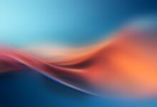 An abstract illustration of blobs of wavy light