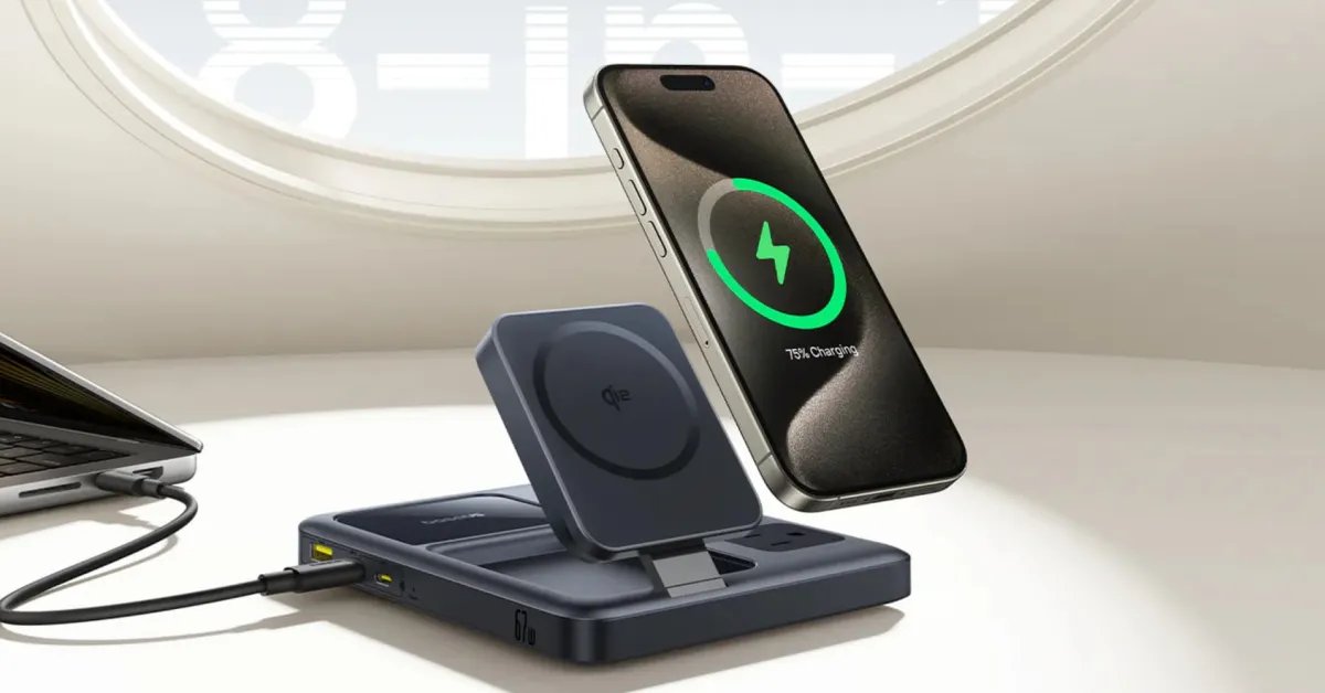 تحافظ قاعدة الشحن المغناطيسية Baseus Nomos 8-in-1 على تشغيل جميع أجهزة Apple وتنظيمها