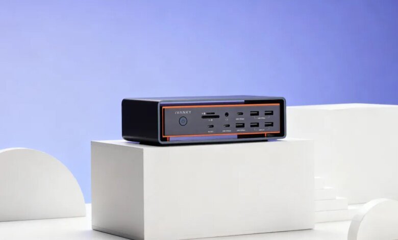 توفر منصة iVANKY'S Thunderbolt ذات 5 مستويات دعمًا ثلاثيًا للشاشة الخارجية والمزيد لجهاز MacBook Pro الخاص بك 1 توفر منصة iVANKY'S Thunderbolt ذات 5 مستويات دعمًا ثلاثيًا للشاشة الخارجية والمزيد لجهاز MacBook Pro الخاص بك