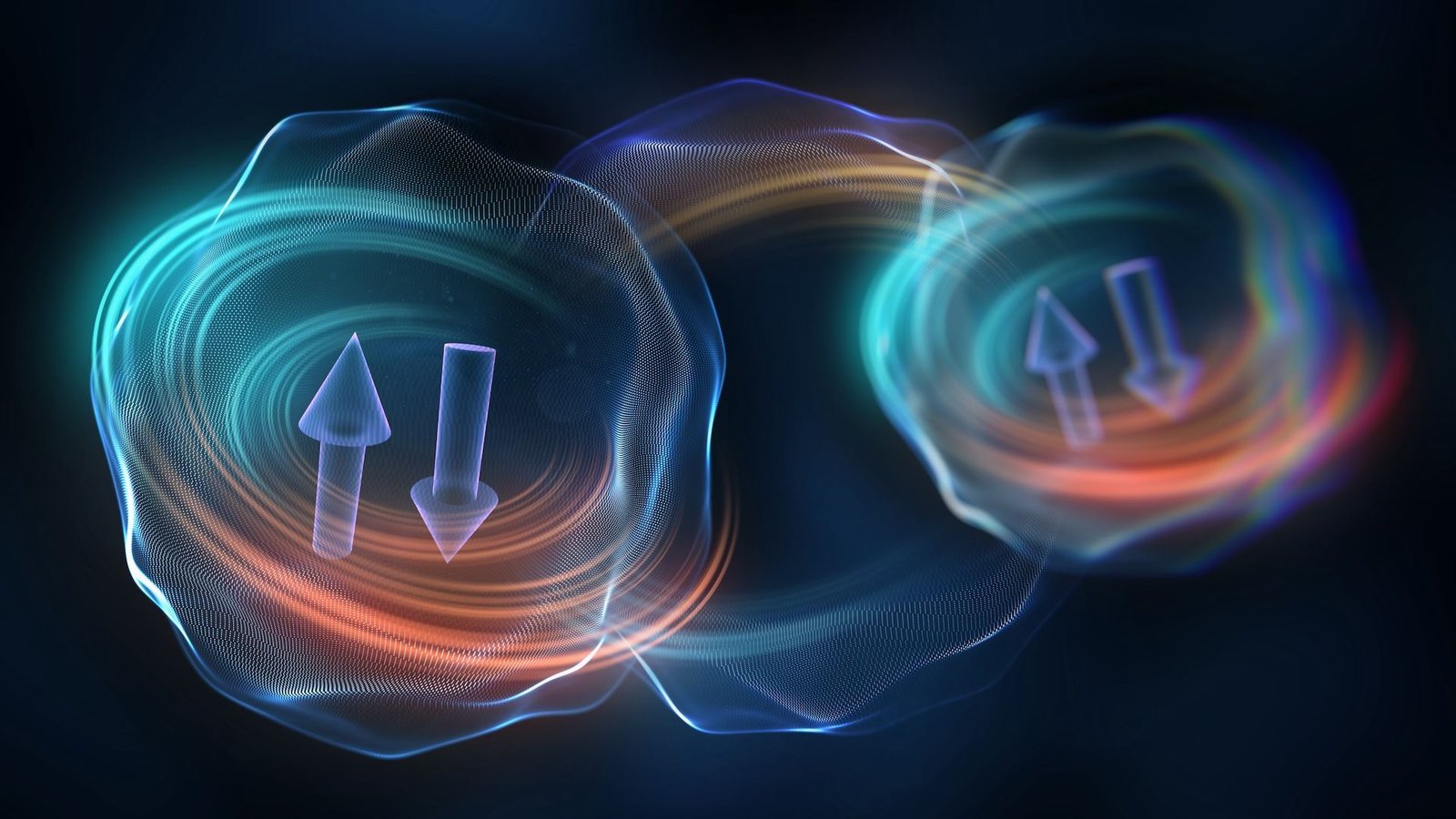 علماء حكوميون يكتشفون حالة جديدة للمادة نصفها جليد ونصفها نار 3 an abstract illustration with swirls of light around up and down arrows