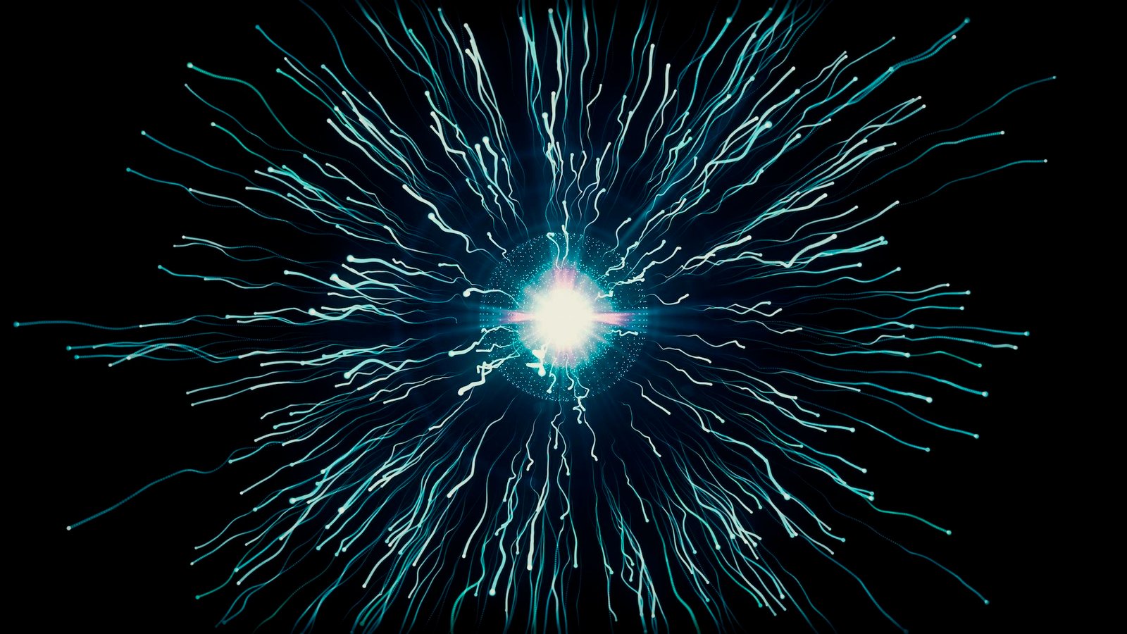 فيزياء الجسيمات: حقائق عن الجسيمات الأولية التي تشكل عالمنا 7 an abstract illustration depicting the collision of subatomic particles
