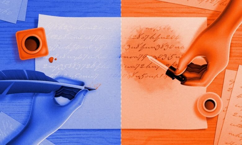 كيف يعمل تشفير المفتاح العام حقًا، باستخدام الرياضيات البسيطة فقط 1 an illustration of a person decoding invisible ink