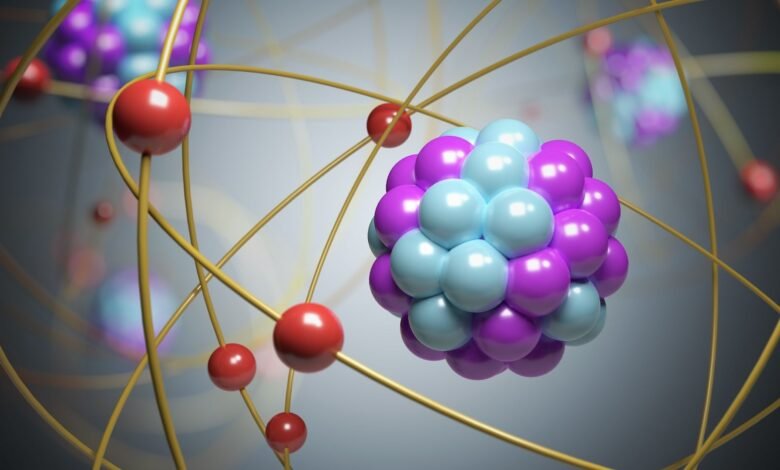 لماذا ليست نواة الذرة مستديرة؟ 1 A 3D rendering of atoms