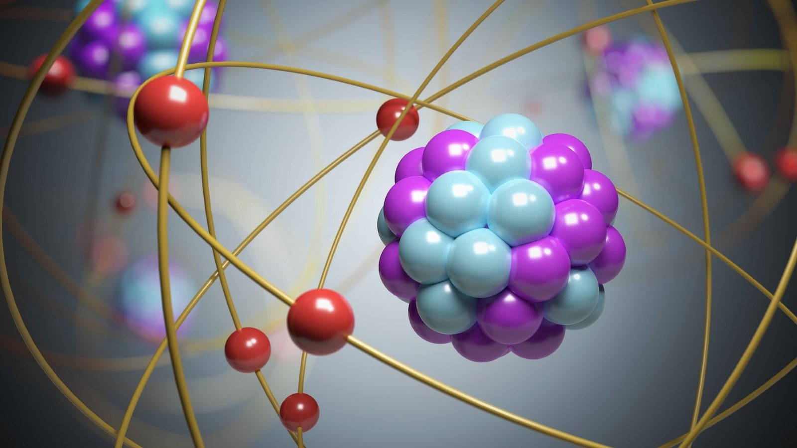 لماذا ليست نواة الذرة مستديرة؟ 3 A 3D rendering of atoms