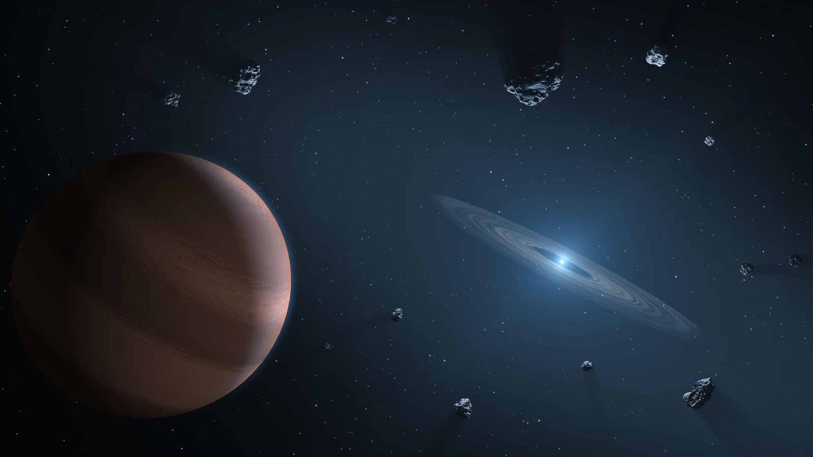 يمكن لنسبية أينشتاين أن تعيد كتابة قاعدة رئيسية حول أنواع الكواكب الصالحة للحياة 3 An illustration of a planet orbiting a white dwarf star