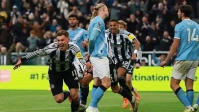 نيوكاسل vs مانشستر سيتي – الدوري الإنجليزي الممتاز لايف: آخر النتائج وأخبار الفريق والتحديثات حيث أضاف هارفي بارنز الهدف الثاني ليعيد أصحاب الأرض إلى المقدمة بعد أن ألغى روبن دياس المباراة الافتتاحية