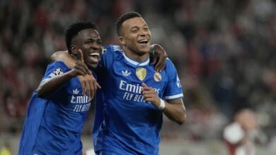 “سوبر هاتريك” مبابي يقود ريال مدريد لفوز مثير على أولمبياكوس بدوري أبطال أوروبا “سوبر هاتريك” مبابي يقود ريال مدريد لفوز مثير على أولمبياكوس بدوري أبطال أوروبا