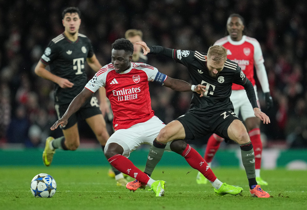 أرسنال يقسو على بايرن بثلاثية ويعزز صدارته لدوري أبطال أوروبا أرسنال يقسو على بايرن بثلاثية ويعزز صدارته لدوري أبطال أوروبا