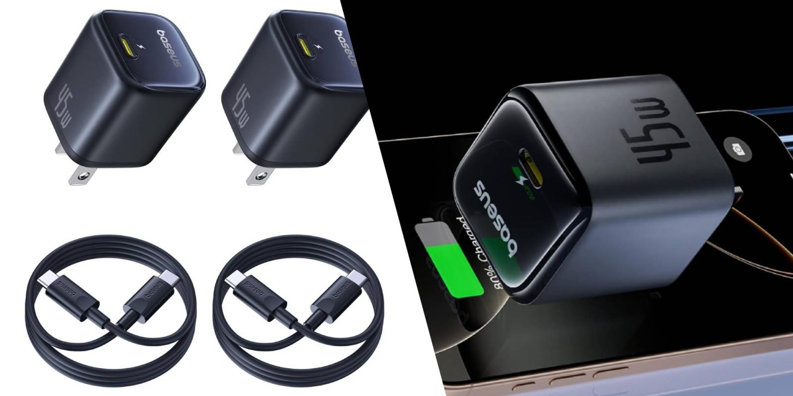 أفضل عروض الجمعة السوداء على Apple – AirPods وMacBook وiPhone والمزيد 9to5Mac 150 Baseus 45W Wall Charger with USB C Cable 2 pack