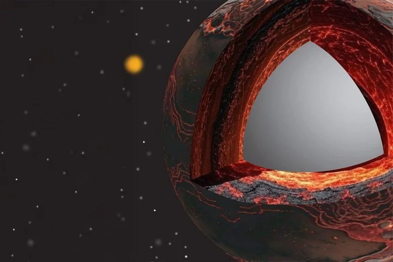 Early Earth Interior Cutaway