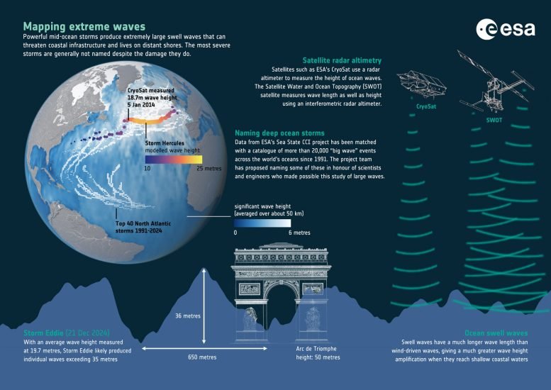 Mapping Extreme Waves Infographic