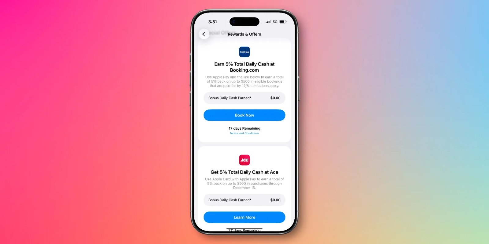 booking ace apple card 5