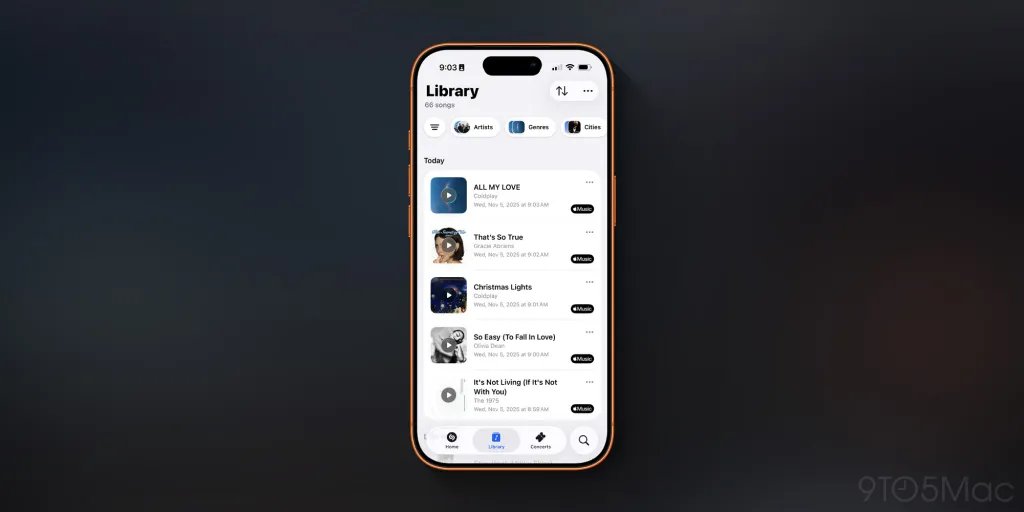 تمنح شركة Apple Shazam لنظام التشغيل iOS تحولًا زجاجيًا سائلًا 2 shazam 02