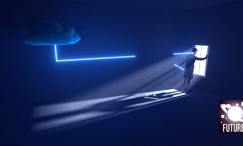 خارج النافذة