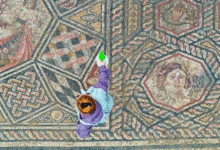 صورة فسيفسائية لبحيرة على شكل امرأة من القرن الثالث وجدت في تركيا