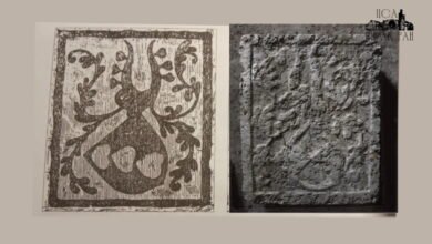 في مجاري فيبورغ، عثر علماء الآثار على لوح من القرن الخامس عشر يحمل شعار النبالة السويدي