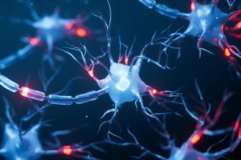 اكتشف العلماء لماذا يمكن أن يؤدي فقدان قطعة صغيرة من عزل الدماغ إلى تعطيل التفكير 1 Nerve Cell Biology Neuron Dendrites Axons