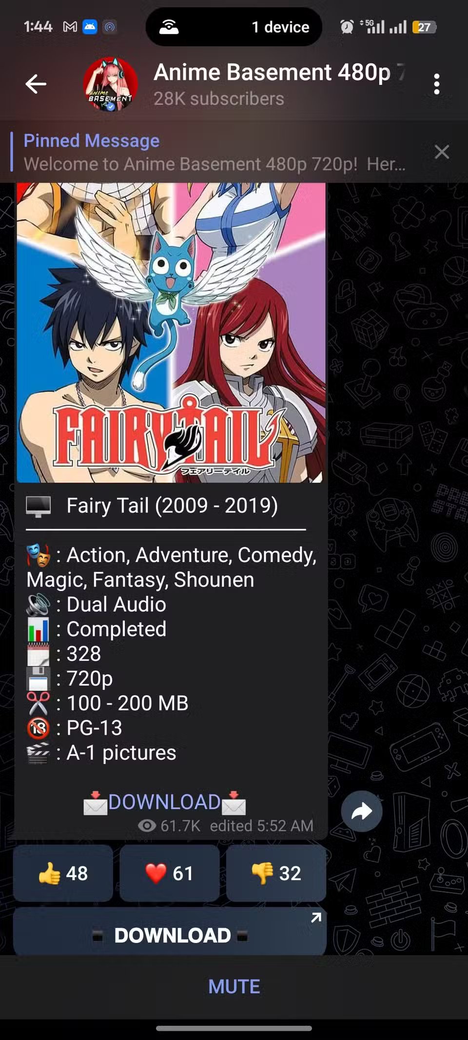 هذه التطبيقات الستة تحافظ على ثقافة الأنيمي الخاصة بي 10 fairy tail anime download on telegram