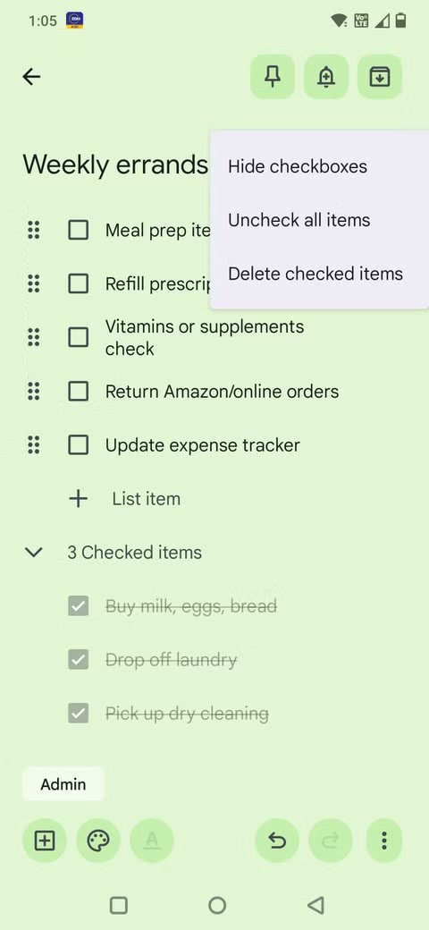 لقد منعتني حيل Google Keep هذه أخيرًا من نسيان الأشياء المهمة 7 google keep cheecklist 2
