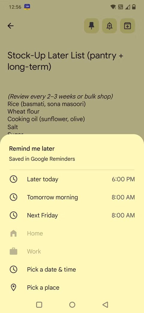 لقد منعتني حيل Google Keep هذه أخيرًا من نسيان الأشياء المهمة 1 google keep reminder 1