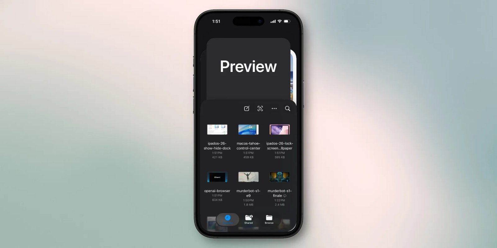 ios 26 preview app iphone