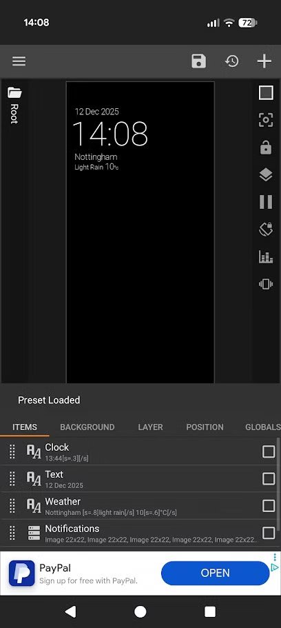 تطبيقات Android التي استخدمتها للتحكم في شاشة القفل الخاصة بي 6 kwgt 1