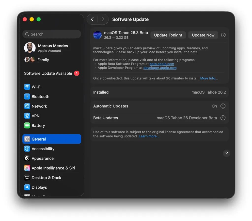 تطلق Apple الإصدار التجريبي الأول من نظام التشغيل macOS 26.3، إليك ما يمكن توقعه 2 tahoe 26 3 beta