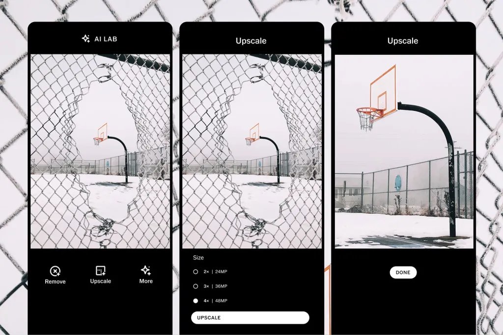 يمكن لـ VSCO AI Lab الآن ترقية الصور حتى 4 مرات 3 vsco upscale court