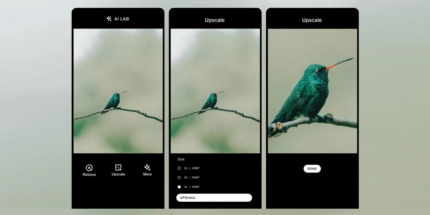 يمكن لـ VSCO AI Lab الآن ترقية الصور حتى 4 مرات 1 vsco upscale