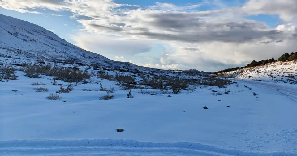 الثلوج تغطي مرتفعات الضنية