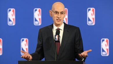 يرحب رئيس كرة السلة البريطاني بتوسع الدوري الاميركي للمحترفين المحتمل في المملكة المتحدة حيث يواجه أورلاندو ماجيك ممفيس غريزليس في لندن حيث يتم رصد ديكلان رايس وتييري هنري وفيرجيل فان ديك بين النجوم