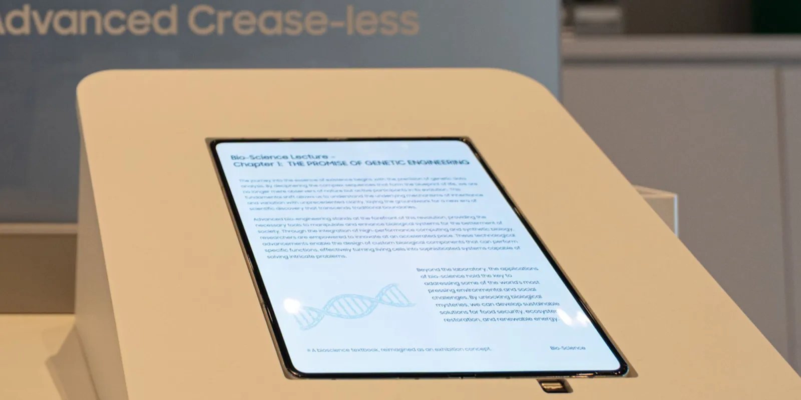 The is likely the iPhone Fold display and it looks amazing